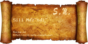 Sill Máté névjegykártya